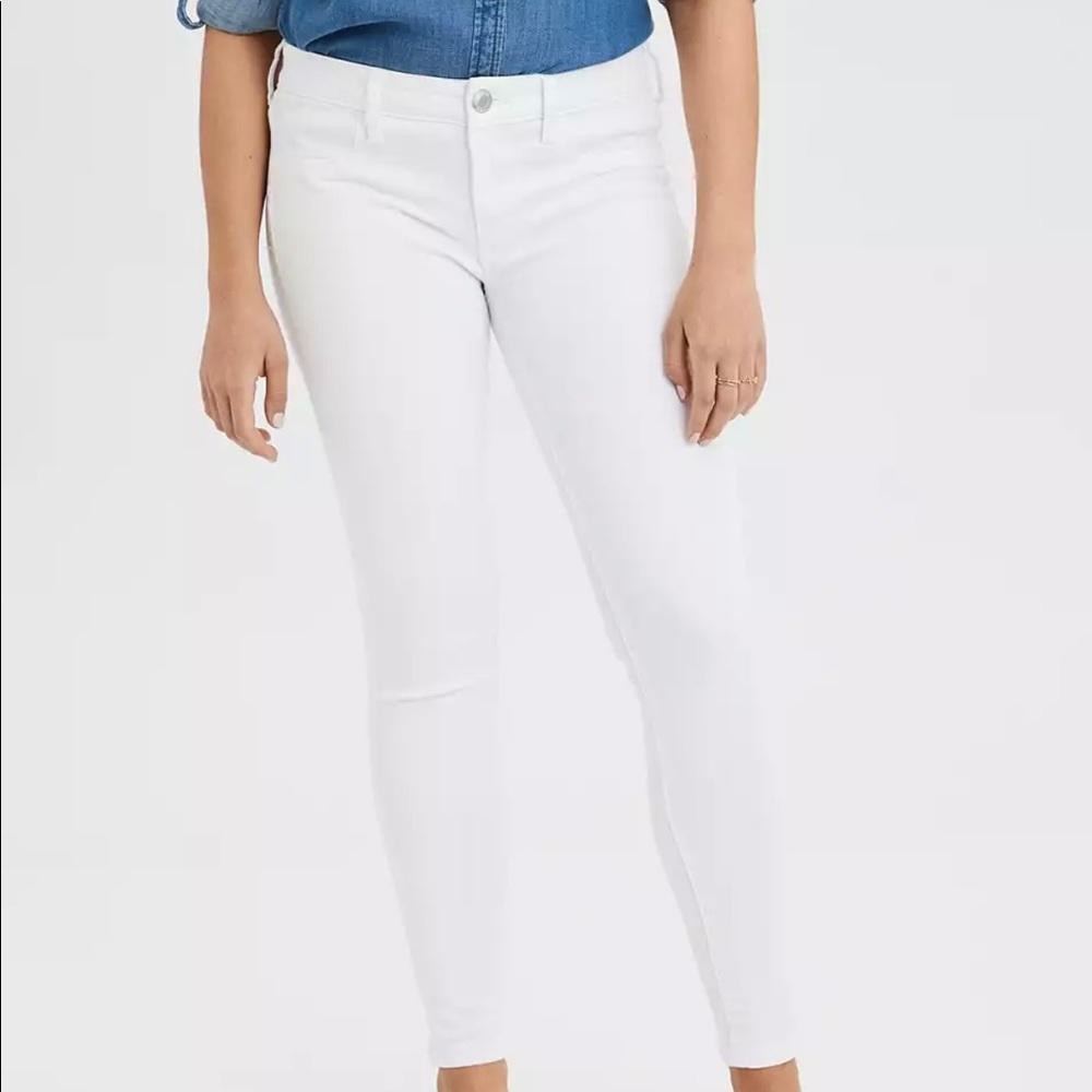 White American Eagle Net Level Jeggings